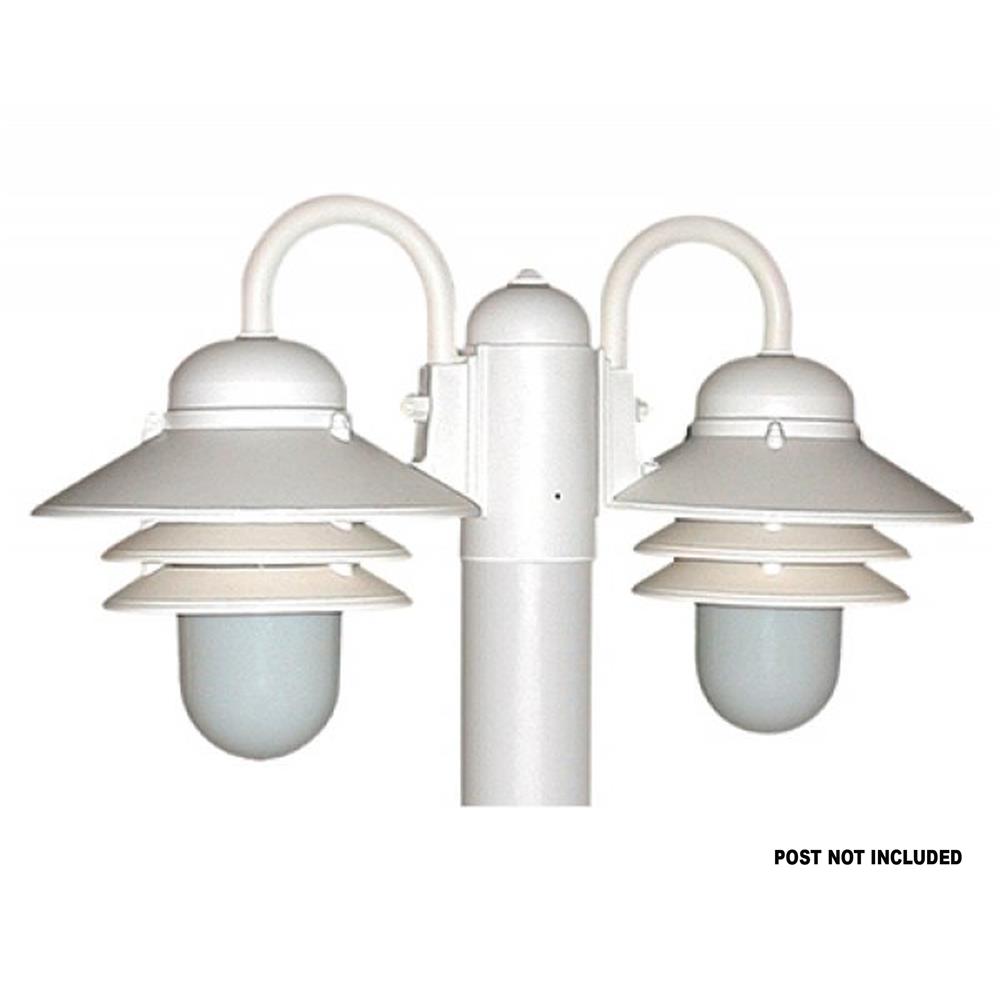Wave Lighting S75TC-2-WH Marlex Nautical Collection 2-Light Post Light in White